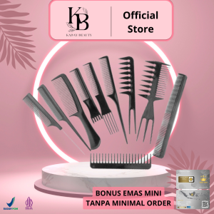 Sisir Rambut Salon Professional Hair Comb Kit 10 PCS / 10 in 1 / sisir rambut 1 set lengkap salon Sisir rambut salon smoothing sisir rambut dewasa salon Sisir rambut salon bulat blow