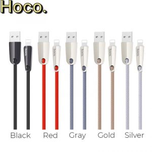 Cáp sạc tự ngắt thông minh Hoco cho iPhone khi đầy pin có báo đèn bảo vệ dòng điện và dây dù chống đứt Siêu bền( HÀNG CHÍNH HÃNG )