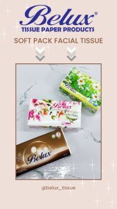 Belux Facial Tissue Soft Pack 3 Ply(390 Sheet/130 Pulls x 4 Packs)