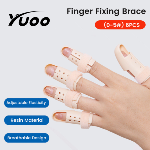 YUOO 6pcs Pain Relief Trigger Finger Fixing Splint Straightener Brace Corrector Supplies