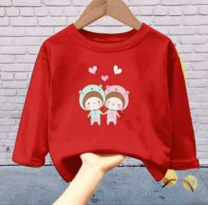 kaos anak perempuan usia 1-12 tahun lengan panjang baby love