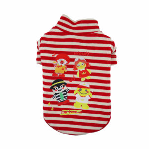 DY Loving Tide Brand Creative Dog Costume Suit Fast Food Carrier Uniform Poodle Overalls Shihtzu Striped Shirt Funny Peaked Cap