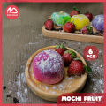 Mochi Fruit Daifuku Isi 4 Mochi Isi Buah Strawberry dan Selai Cokelat. 