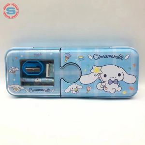 Pencil Case with Sharpener Ruler Eraser Pencil Sanrio Student Stationery Box Kids Gifts #BK0209#
