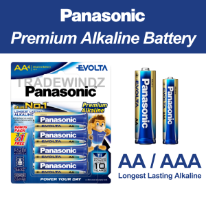 🔥Original Panasonic AA / AAA (4pcs / 6pcs Card) 1.5V Long Lasting Premium Alkaline Battery Bateri Alkaline Tahan Lama