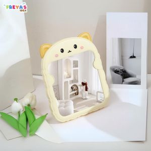 FR-K153 Cermin Meja Rias Bentuk Kucing / Kaca Rias Make Up / Cermin Rias / Cermin Lipat Portable