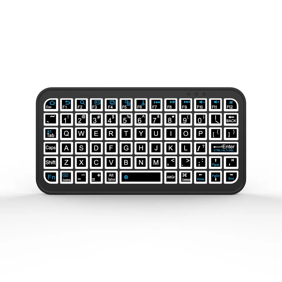 Kebidumei Mini Backlit RGB Bluetooth Keyboard for PC Tablet Laptop  Rechargeable Wireless Bluetooth Keyboard