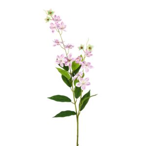 DJDK 98cm 38.58in Artificial Jasmine Flower Branch Plastic Real Touch Fake Flowers Photography Props with Leaves Silk Crabapple Blossom Flower Home Office Decor