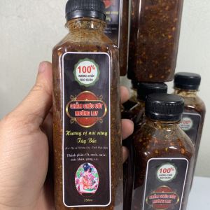 Chẩm chéo ướt chai 350ml muối chấm gia vị chấm muối ớt chấm thịt gà hoa quả đặc sản mường lay điện biên HN