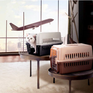 Pet air box dog cat small and medium-sized dog travel check-in box large portable check-in cat cage