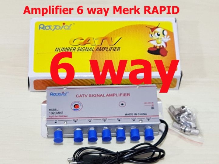 Rapid Spliter Booster 20dB Antenna CATV Signal Amplifier TV 1020Mk6  Lazada Indonesia