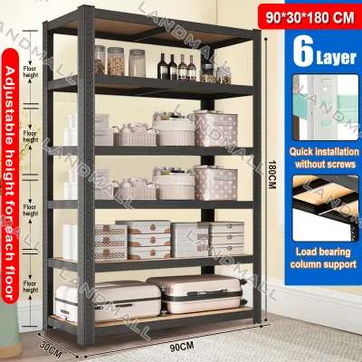 【All Metal】Stante for Sari Sari Store Metal Rack Steel Shelf Heavy Duty Organizer Shelf Kitchen Shelves Rack Organizer 3/4/5-Layer Storage Shelf Metal Powder Coated Shelf Cold-rolled Shelf Warehouse Shelf Grocery Display Rack