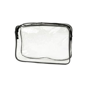 กระเป๋าเครื่องสำอางแบบพกพากระเป๋าเข้าห้องน้ำกันน้ำโปร่งใสท่องเที่ยวกลางแจ้งอเนกประสงค์แบบถุง PVC ใส่ของเรียบง่าย