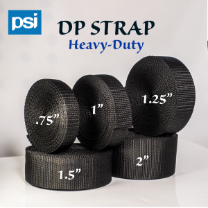 Heavy-Duty Nylon Webbing Strap Roll – Black Tactical Belt Webbing for Bag Straps Backpack Repair Dog Leash & DIY Sewing – 5-45m Length 0.75" to 2" Widths