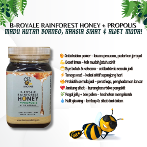 B-ROYALE PROPOLIS RAINFOREST PURE HONEY / MADU PROPOLIS TROPIKA ASLI BY DR NORMAN 500G