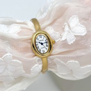 XENMART ตกแต่งเพชร นาฬิกาข้อมือ ตัวเลขโรมัน ตัวล็อคเครื่องประดับ นาฬิกาเพชร ง่ายๆ ฟลีซ นาฬิกาข้อมือควอตซ์ ผู้หญิง