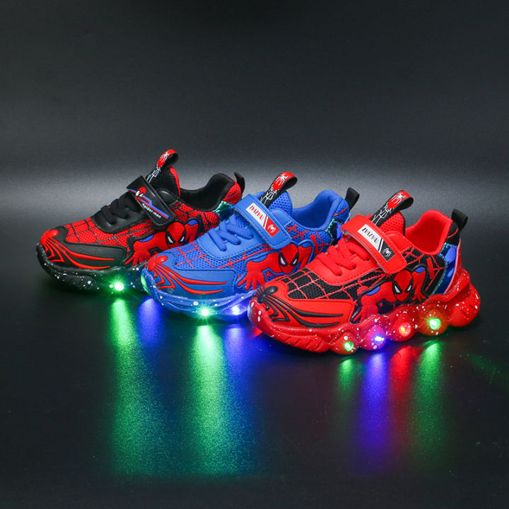 Boys' Sneakers Sports Shoes with Lights Breathable Non-slip Kids