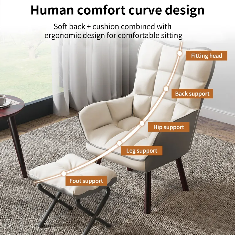 single backrest sofa chair Comfortable lounge chair lazy bedroom bedside  balcony leisure sofa