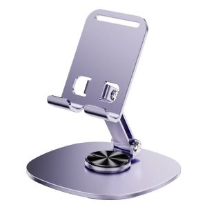 JJT 360-Degree Rotating Metal Cellphone Holder Desktop Universal Binge-watching Game Support Frame