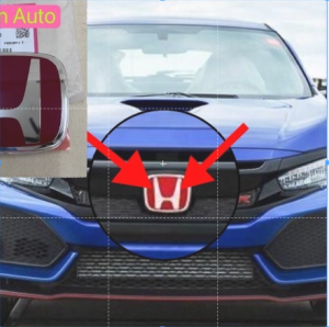 CIVIC FC FN2 DEPAN FRONT LOGO EMBLEM MERAH 75700-SMT-E00