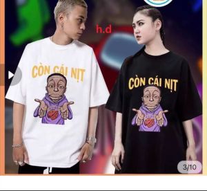 Áo Thun Nam Nữ Form Rộng In Hình CÒN CÁI NỊT độc đẹp Vải Dày Mịn Thiết Kế Thời Trang Đường May Sắc Sảo