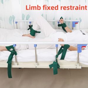 Patients Limbs Restraint Strap Cotton Hands and Feet Fixation Belt for Elderly Mental Manic Patient Bed Wheelchair Ankle Safety Restraint
