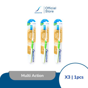 Sensodyne Toothbrush Sikat Gigi Sensitif Bulu Sikat Lebih Halus dan Kepala Sikat Kecil Multi Action Soft 3x1s [TRIPLEPACK]