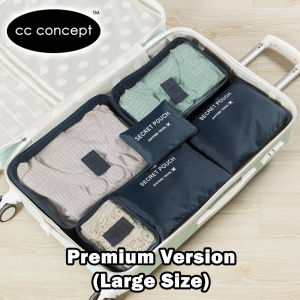 CC CONCEPT Premium 6 in 1 Travel Organizers Bag Cloth Storage Bag Luggage Packing Bag Waterproof Home Organizer Bag Beg