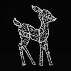 [pantorastar] Christmas 2D Art Elk Deer Landscape Ornament With Light Luminous Ornaments Sparkling Reindeer LED Light Up Christmas Decoration
