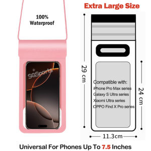 Cell Phone Waterproof Bag 🇸🇬 Local Seller Zero Leaking 100% Water Proof Phone Pouch Dust Resistant Phone Case Up To 7.5" Extra Large for iPhone 16 Pro Max 15 Galaxy S25 Ultra