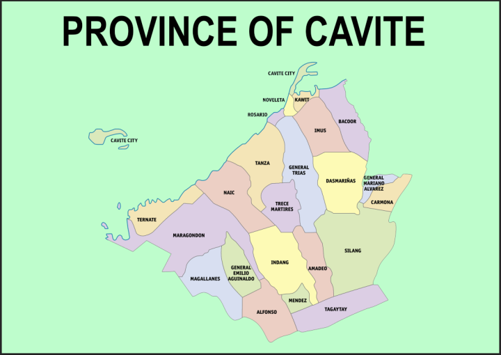 Cavite Province Map Waterproof A4 Laminated Chart | Lazada PH