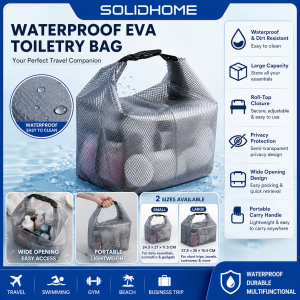 SOLIDHOME Large Capacity Travel Makeup Bag Waterproof Cosmetic Toiletry Organizer Storage Bag Travel Wash Bag