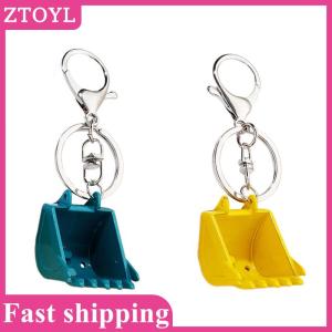 ZTOYL💝 Creative Alloy Bulldozer Keychain Exquisite Personality Metal Excavator Bucket Pendant Key Chain Men Car Keyring Accessories