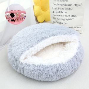 Hang ổ nằm kín gió cho Chó Mèo bằng vải lông mềm mịn (mẫu mới) - Love Pets Shop