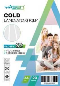 Cold Laminating Film A4 Yasen 80 Microns Glossy Satin Glitter Photo Top 20 Sheets