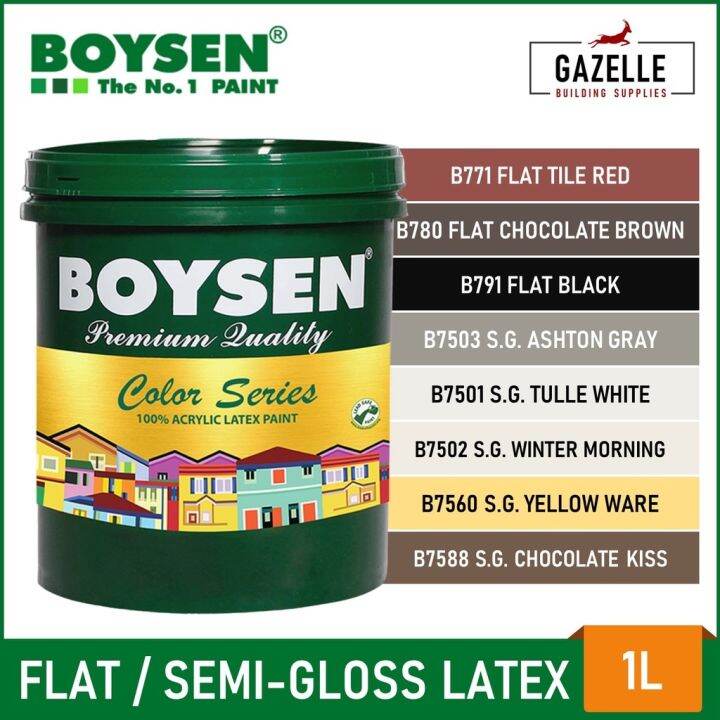 Boysen Color Series Permacoat Latex Paint For Cement Concrete Flat Semi ...