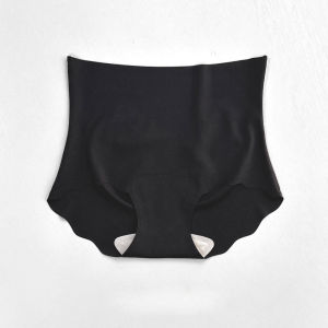 [Queen Secret] 3Pcs-set Seamless Invisible Skin High-waisted Underwear for Women Ice Silk 7A Antibacterial Pure Cotton Extended Crotch Panties-briefs