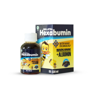 Obat Influenza 100% Halal untuk Anak Usia 1 sampai 12 tahun - Obat Flu Anak Hidung Tersumbat Mampet Bersin Bersin Filek/Pilek Tidak Bergairah Lemas Batuk Kurang Fit Sakit Kepala Demam Infeksi Saluran Pernapasan dgn Hexabumin Madu Plus Alb
