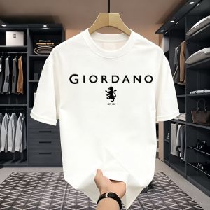 GIORDANO Mens T-shirt Breathable Cotton-like Fabric Top Casual Daily Tee for Men Pambahay / Outfit
