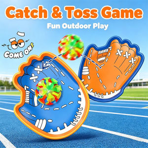 Luminous Cartoon Suction Cup Ball Set - Fun Throwing & Catching Outdoor Sports Toys for Kids 2pcs Palm Pad & Light-Up Ball 25*18*5 cm Interactive Game for Active Play