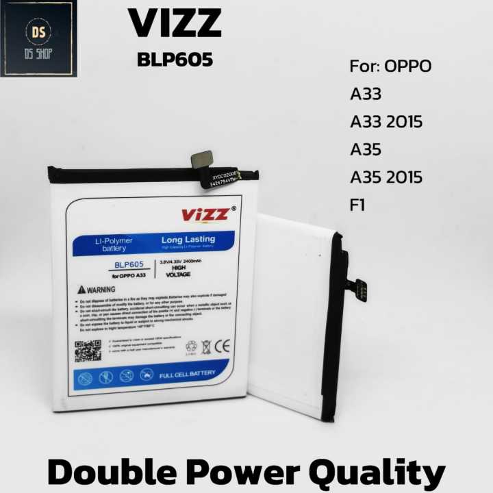Baterai HP OPPO NEO 7 - F1 - F1F - A33 BLP605 BLP 605 VIZZ Double Power Cocok juga untuk Batre Oppo A37 A37F BLP 615 Batrai Neo 9 BLP615