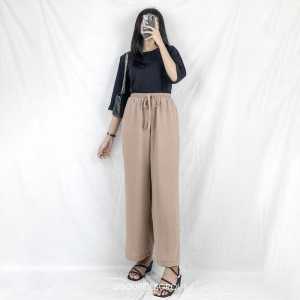 (BEST PRODUK) HIGHWAISH CELANA KULOT CRINKLE AIRFLOW PREMIUM MAX BB 90 KG
