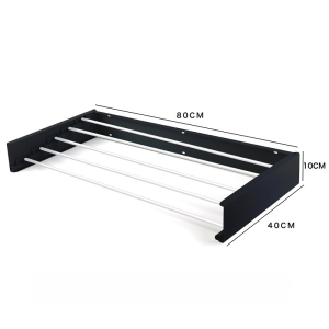 Hidden wall storage rack Kitchen Bathroom Wall Mounted Storage Shelf Space Saving Wall Mounted Aluminum Alloy Holder