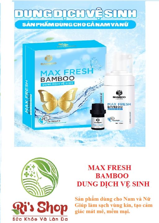 MAX FRESH DUNG DỊCH VỆ SINH DƯỢC MỸ PHẨM BAMBOO - SẢN PHẨM DÙNG CHO CẢ NAM VÀ NỮ - GIÚP LÀM SẠCH VÙNG KÍN THOÁNG MÁT, MỀM MẠI