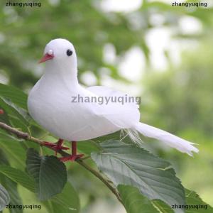 [COD] zhangyuqing Artificial Simulation Peace Dove Foam Feather Birds Wedding Crafts Ornament