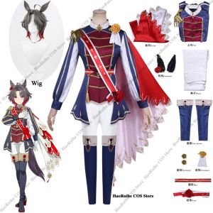 Game Uma Musume Pretty Derby Rose Kingdom Cosplay Costume Wig Cape Decisive Battle Uniform Women Halloween Party Carnival Outfit h2610