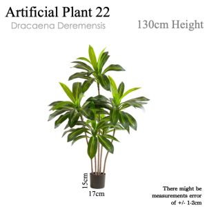 DRACAENA DEREMENSIS Artificial Plant Artificial Flower Faux Greenery Potted Plant Home Decoration Indoor Outdoor Decorative Plants for Living Room Bedroom Office Desk Tabletop Garden Café Event Wedding Artificial Decorative Plant Ornament Accessories