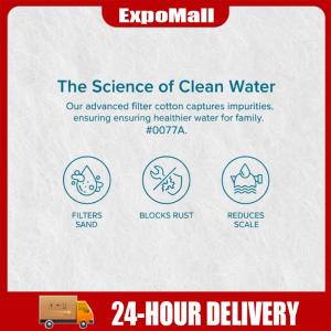 Expo Mall 20pcs Tap Water Filter Cotton Replacement for Household Faucets Improve Drinking Water Quality Easy Installation for Kitchen Sink Laundry Room