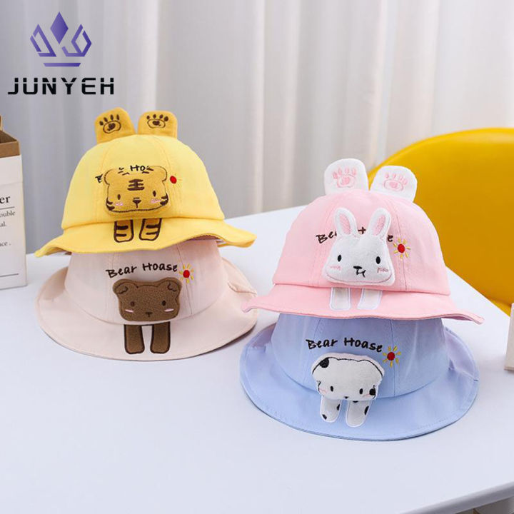 Cute Cartoon 3D Animals Baby Bucket Hats Boy Girl Outdoor