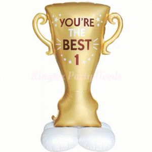 Trophy foil balloon Youre the 1 foil balloon 60 inch trophy standing foil balloon Champion party decoration